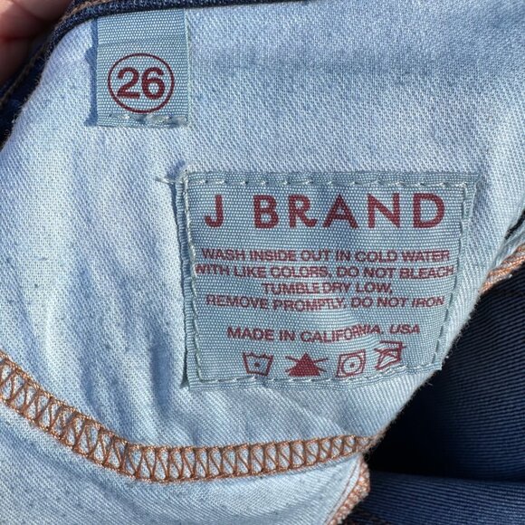 J Brand "Love Story Bell Bottoms" Womens Flared Jeans Size 26 Blue Denim Cotton - Picture 4 of 15